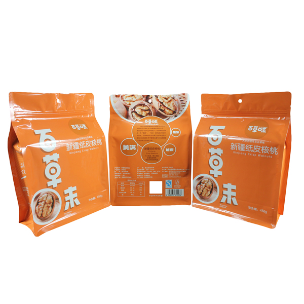 Printed box pouch with zipper for dried fruit