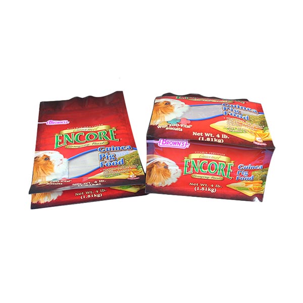 Pet food block bottom packaging bag