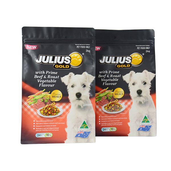 Dog food zip lock packaging bag