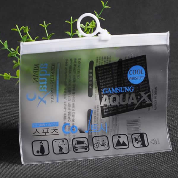 PVC bag with slider zipper for document