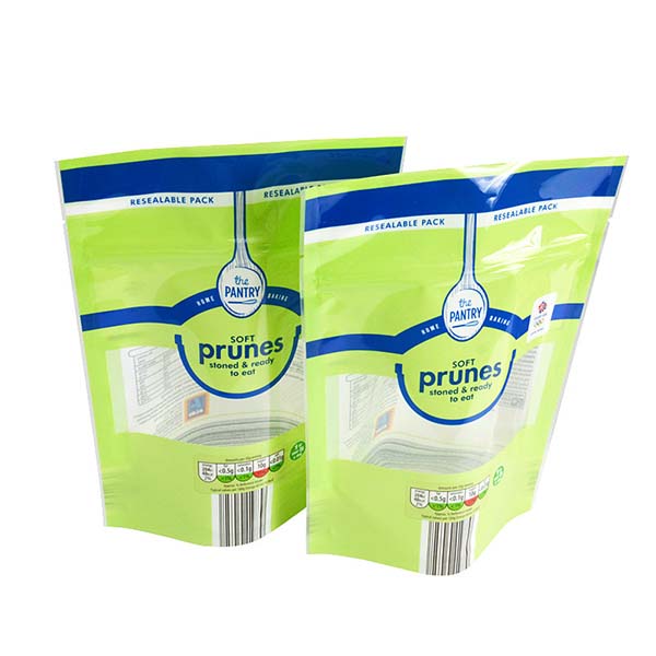 Nuts packaging bag with zipper