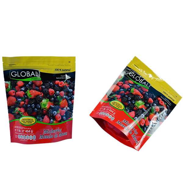 stand up pouch with zipper for dried food